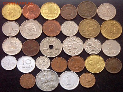 54 разные зарубежные монеты (см. описание). До 15.01_22.58мс - 3