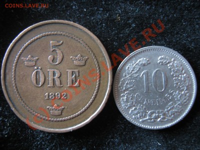 Швеция 2 кроны 1936, 5 эре 1892.Люксембург 10 сан.1900 г. - Изображение 5481