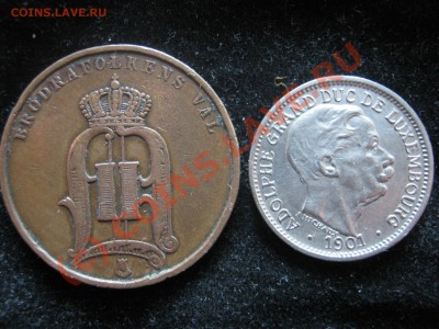 Швеция 2 кроны 1936, 5 эре 1892.Люксембург 10 сан.1900 г. - Изображение 5477