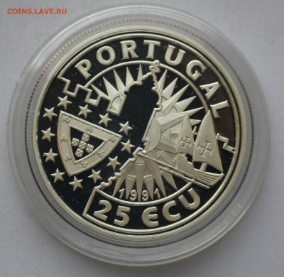 С 1 руб. ПРУФ ПОРТУГАЛИЯ 25 экю 1991г. ПАРУСНИК до 21.01 - IMG_9526.JPG
