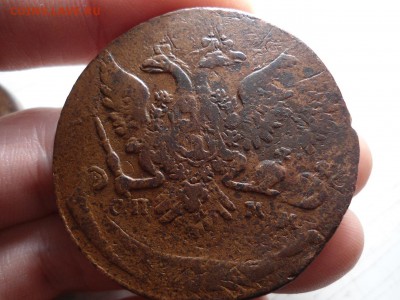 5 копеек 1763 СПМ 3-й удар + перечекан - DSC01554 (2).JPG