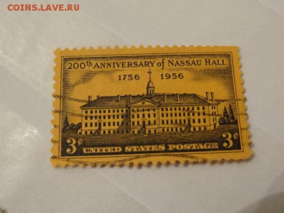 1934, США, 200 лет Нассау-холлу, без клея, на оранжев.бумаге - DSC08393.JPG