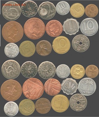 16 монет из 6 стран до 21.00 мск 22.01.2016 - 16 монет