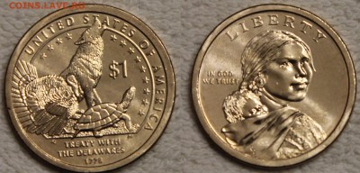 6х1$ США Сакагавея Делавары 2013 до 20.01 c номинала - IMG_6199.JPG