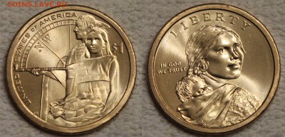 5х1$ США Сакагавея Помощь индейцев 2014 до 20.01 c номинала - IMG_6209.JPG