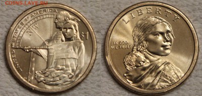 5х1$ США Сакагавея Помощь индейцев 2014 до 20.01 c номинала - IMG_6207.JPG