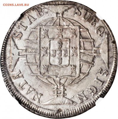 Бразилия, 960 Reis 1821-R, NGC MS-63 - 6