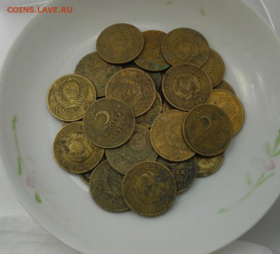 лот 5 копеек 1930-1957гг  (31 шт) до 19.01.16 г. до 22.00 мс - DSCN2671