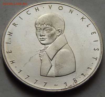 ФРГ 5 марок 1966 Генрих фон Клейст, до 25.01.16 в 22:00 МСК - 4315