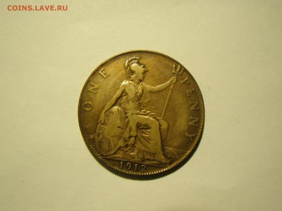 Франция Швейцария Британия до 45 года - Британия 1 пен 1912-1.JPG