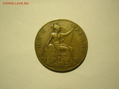 Франция Швейцария Британия до 45 года - Британия 1 пен 1913-1.JPG