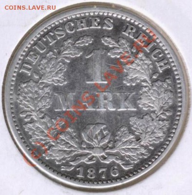 Германия 1 марка 1876 F - Изображение 081
