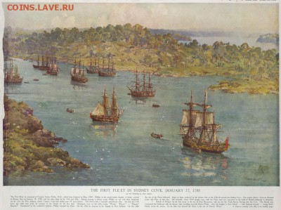 Монеты с Корабликами - First_FleetSydneyCove_John-Allcot