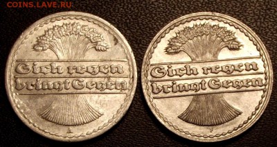 50 пфенингов 2 шт.Веймарская республика м.д. A F до 25.01 - DSCF5746.JPG