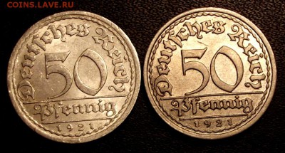 50 пфенингов 2 шт.Веймарская республика м.д. A F до 25.01 - DSCF5747.JPG