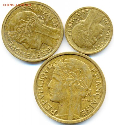 Франция_3 отличные монеты 1938-1939-1941; до 20.01_22.10мск - 10367