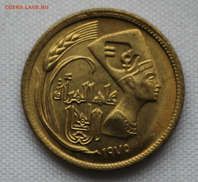 С 1 руб. ЕГИПЕТ 5 MILLIEMES 1975г. НЕФЕРТИТИ  до 27.01 в 22 - IMG_9560.JPG