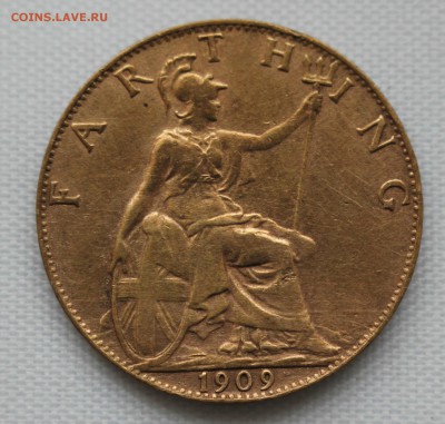 С 1 руб. БРИТАНИЯ фартинг 1909г. ЭДВАРД-VII  до 27.01 в 22 - IMG_9529.JPG