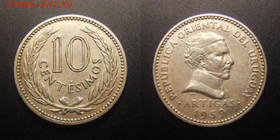 1 - Уругвай – 10 сентесимо (1959)