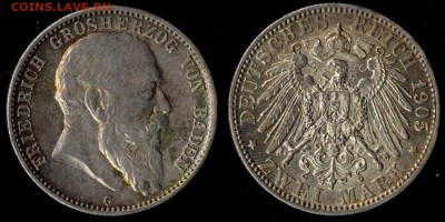 2 марки 1905 Баден до 29.01.16г 22.00 МСК - 1905