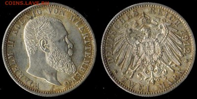 2 марки 1912 Вюрттемберг до 29.01.16г 22.00 МСК - 1912