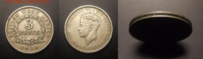 1 - Брит. Западная Африка – 3 пенса (1938 KN) «Георг VI»