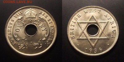 1 - Брит. Западная Африка – 1 пенни (1936) медь-ник. (UNC)