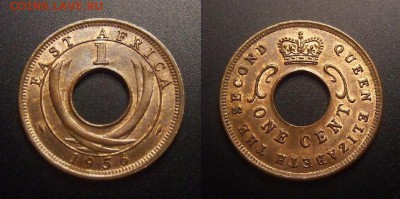 1 - Брит. Восточная Африка – 1 цент (1956 Н) бронза (UNC) №1