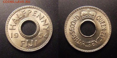 1 - Фиджи – 0,5 пенни (1954) (UNC)