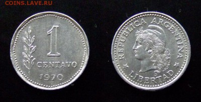 1 - Аргентина 1 сентаво (1970) алюм.