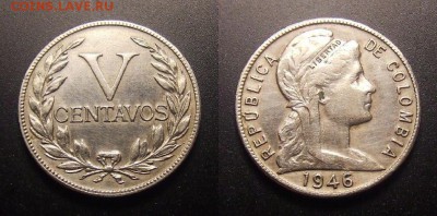 1 - Колумбия – 5 сентаво (1946)