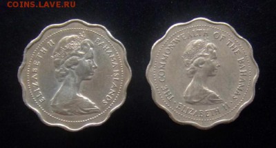 1 - Багамы (набор - 10 центов рыбы) (2 шт.) А