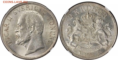 Дания 1875-1958, Парад двухкроновиков, предпродажная оценка - 5