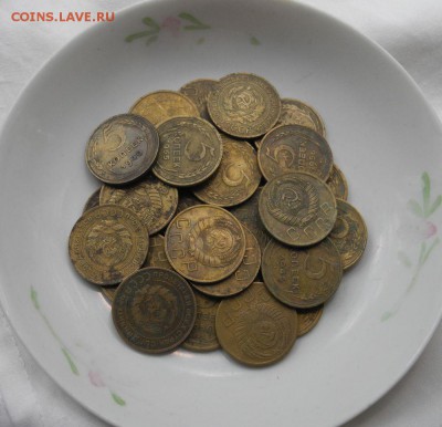 лот 5 копеек 1930-1957гг  (30 шт) до 25.01.16 г. до 22.00 мс - DSCN2970