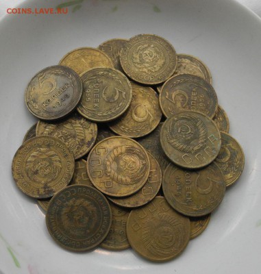 лот 5 копеек 1930-1957гг  (30 шт) до 25.01.16 г. до 22.00 мс - DSCN2972
