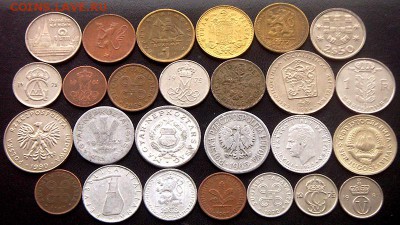 55 разных зарубежных монет (см. описание). До 24.01_22.08мск - 4