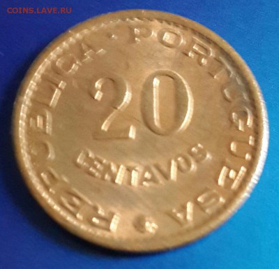 20 центаво1961. Португальское Мозамбик.  С рубля. - 20160124_145153-1