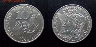 1 - Франция 10 франков (1986) «Мадам Республика» №3