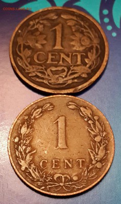 1 цент 1904, 1919. Нидерланды. С рубля. До 30.01.2016 в 22.0 - 20160124_172724-1