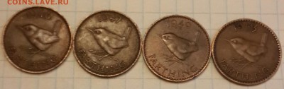 Англия. Фартинг 1946, 1947,1949,1953.4 шт.С рубля - 20160124_172828-1