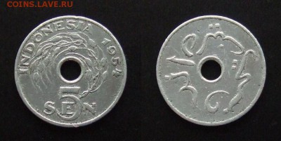 1 - Индонезия – 5 сен (1954) «Рис» алюм.