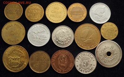 Около 60 разных иностранных жетонов - Жетоны_1_3