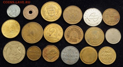 Около 60 разных иностранных жетонов - Жетоны_1_1