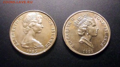 1 - Острова Кука (набор - 10 центов) (2 шт.) А