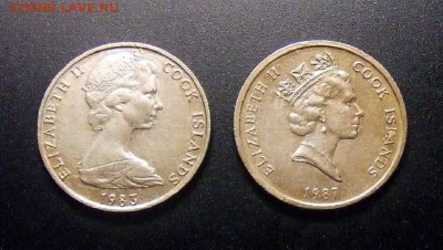 1 - Острова Кука (набор - 5 центов) (2 шт.) А