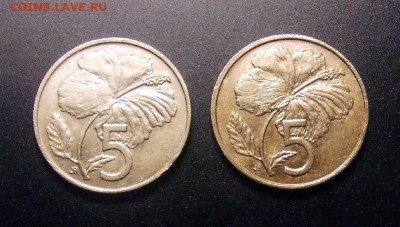1 - Острова Кука (набор - 5 центов) (2 шт.) Р