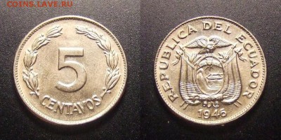 1 - Эквадор – 5 сентаво (1946) (UNC) №1