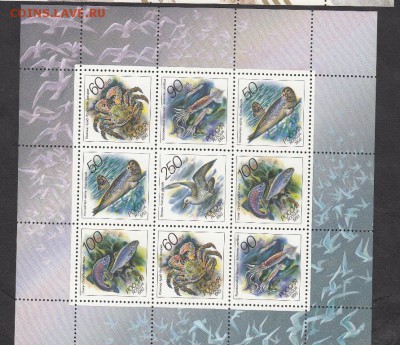 РФ 1993 фауна моря малый лист - 155