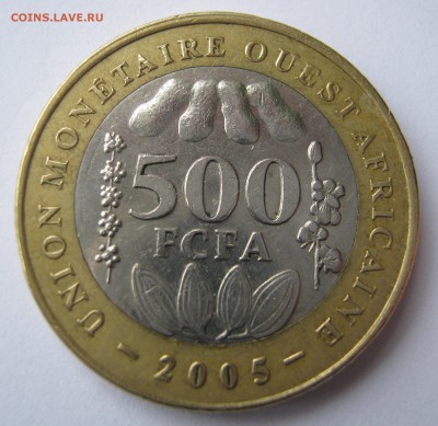 Западная АФРИКА 500 франков 2005. Биметалл. 31.01.2016. - 068.JPG