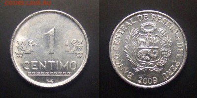 1 - Перу – 1 сентимо (2009) алюм. (XF)